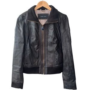 Genuine Leather Jacket By Black Rivet
